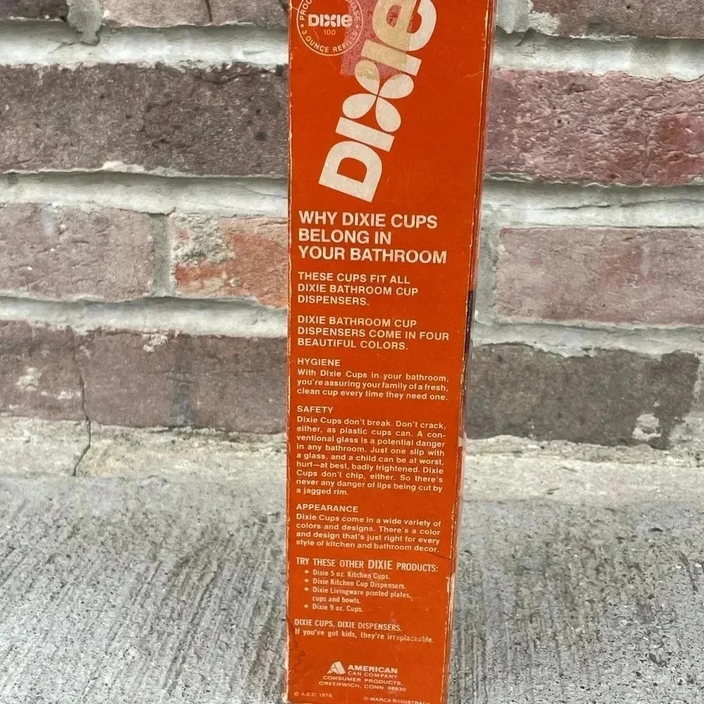 Vintage 1976 Dixie Cups MCM Retro 70s Floral Flowers Hippie 3 oz Bathroom - Picture 7 of 8